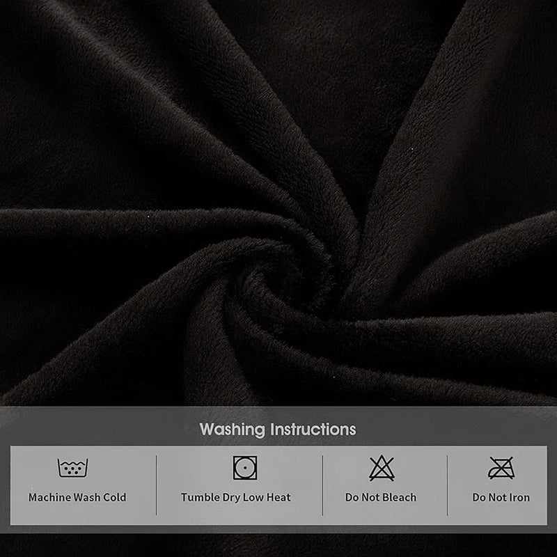 Men's Hooded Bathrobe, Soft Fluffy Robe, Long Quick Dry Sleepwear, Home Gown