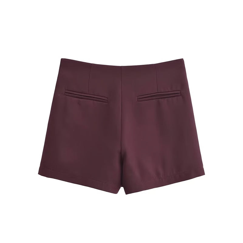 High Waist Skort with Built-In Shorts and Side Zipper for Effortless Everyday Confidence