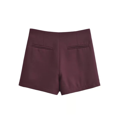 High Waist Skort with Built-In Shorts and Side Zipper for Effortless Everyday Confidence