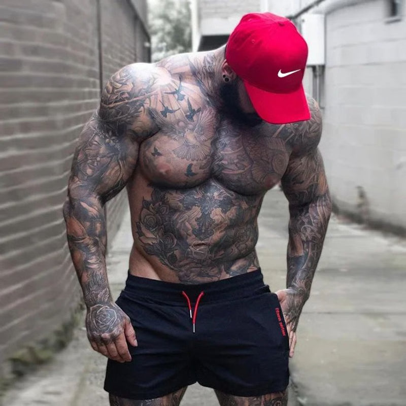 Mens Breathable Running and Gym Training Shorts