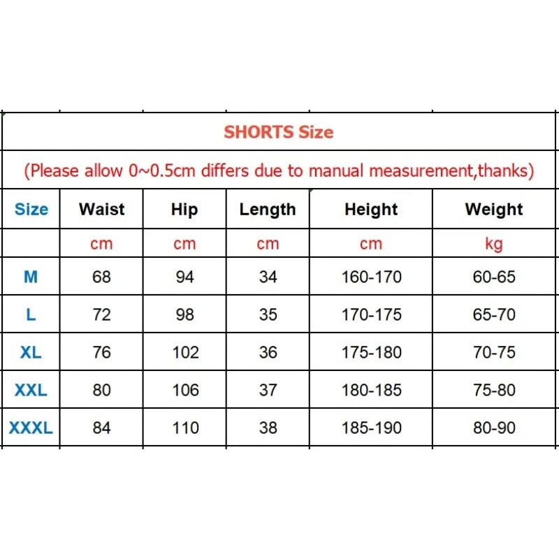 Mens Breathable Running and Gym Training Shorts