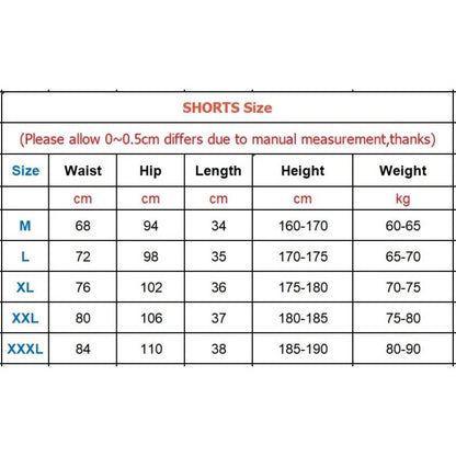 Mens Breathable Running and Gym Training Shorts