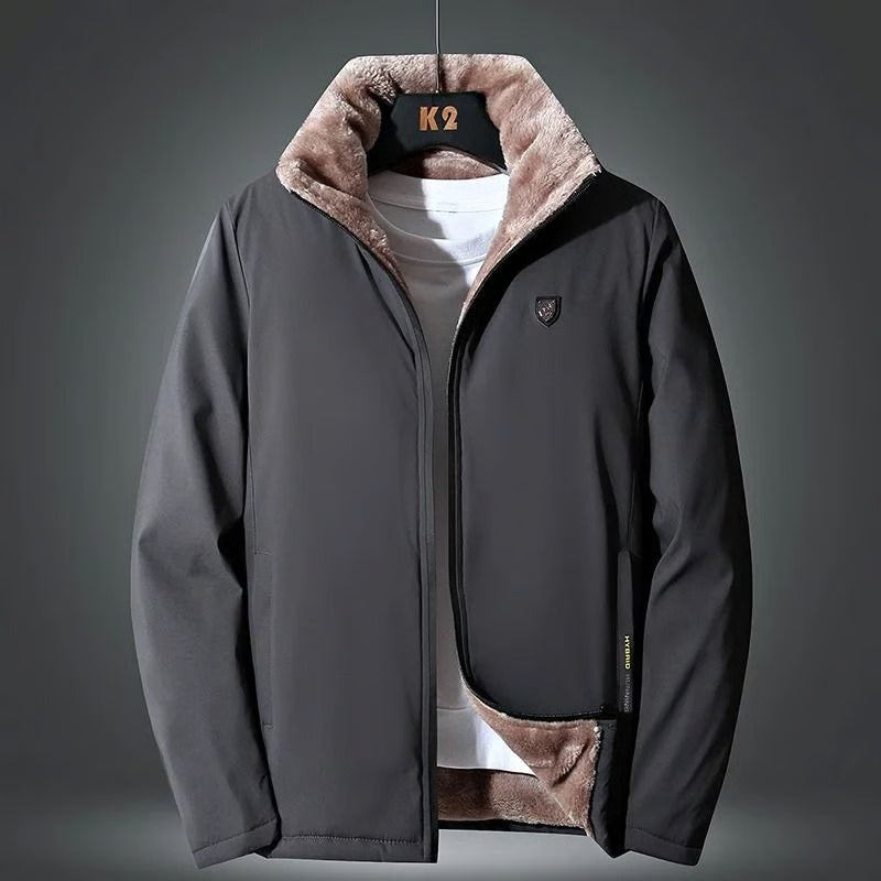 Winter Windproof Thick Fleece Jacket – Mens Classic Outdoor Outwear