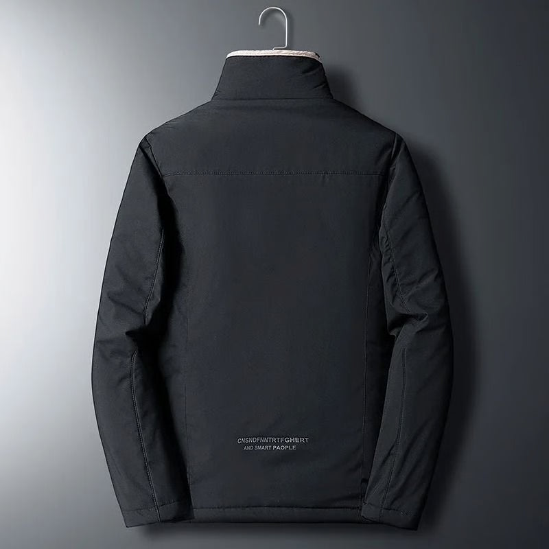 Winter Windproof Thick Fleece Jacket – Mens Classic Outdoor Outwear